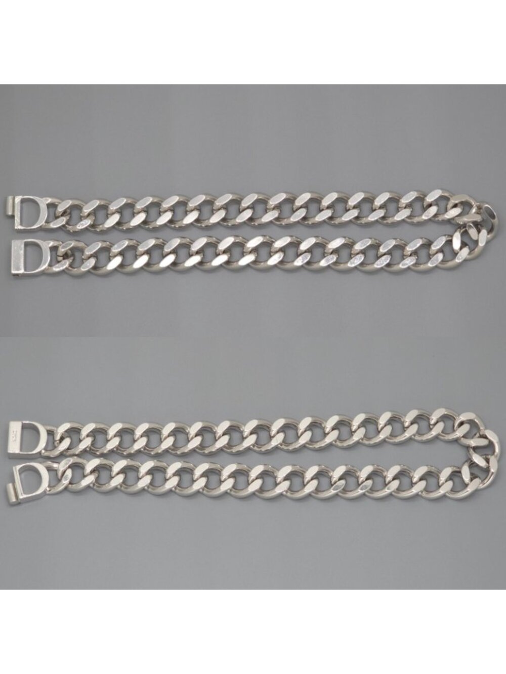 Dior CD Icon Chain Link Necklace 46 cm Silver - Picture 3 of 9
